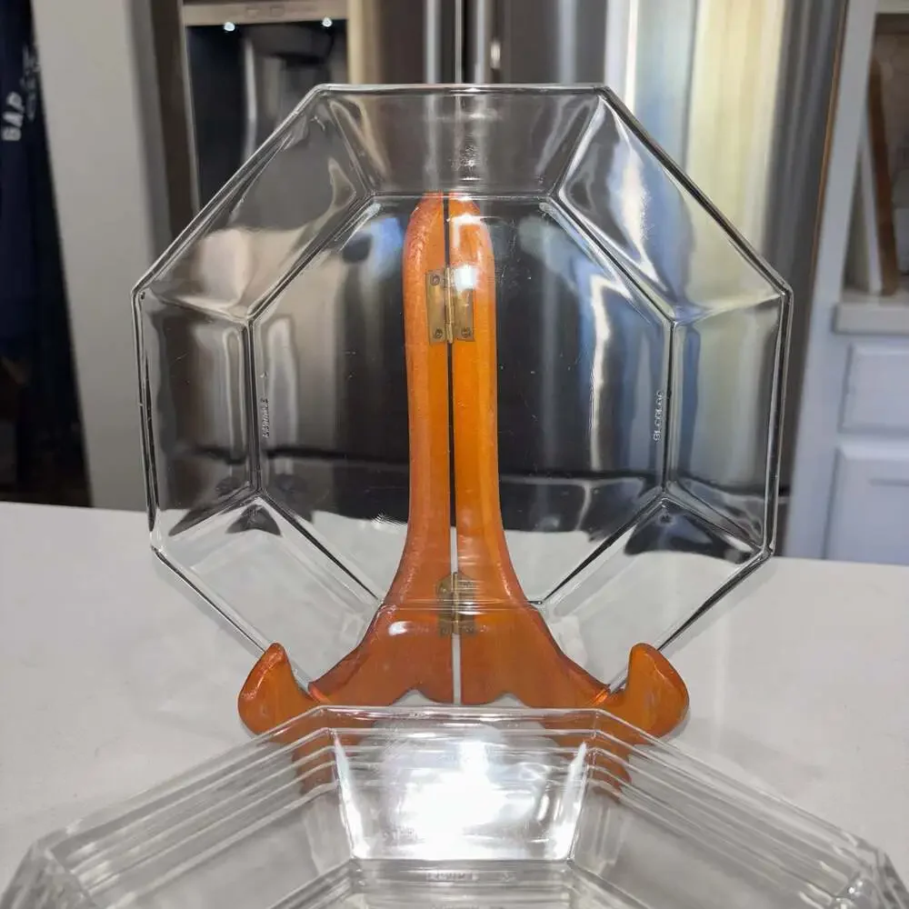 Vintage Arcoroc Octime Octagonal Clear Glass Soup Bowls 7.5” (6)